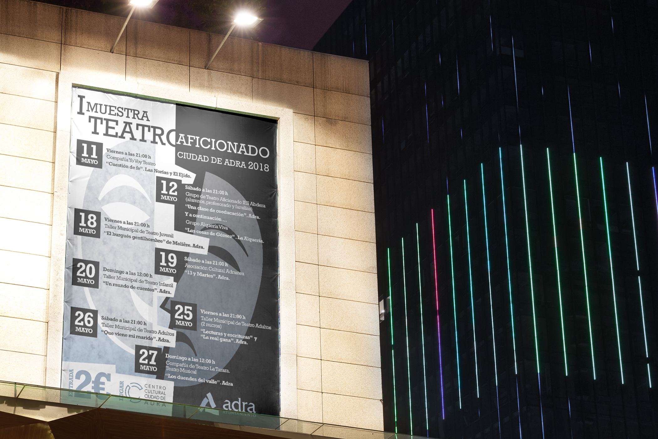 Cartel I Muestra Teatro Aficionado Ciudad de Adra 2018